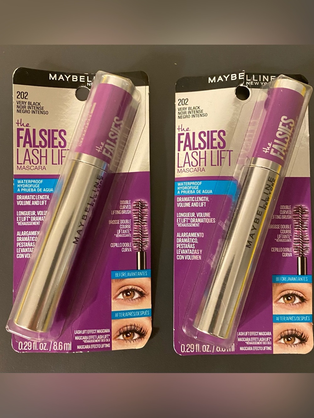 Maybelline The Falsies Lash Lift Waterproof Mascara — Very Black (Set of 2)